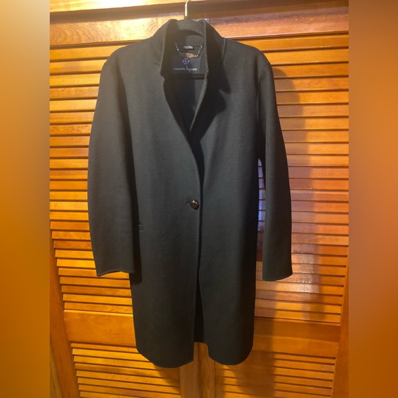 Nanette Lepore Long Black Winter Coat/Blazer, Size Large, One Button - Picture 2 of 8